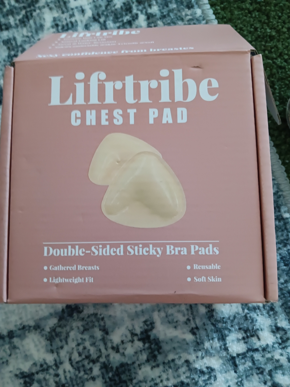 Lifrtribe Chest Pad Double-Sided Sticky Bra Pads - Beige No Size.